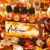 6PC/1Set Autumn Fragrance Oils Warm Scent Fall Fragrance Oil Set For Diffuser Humidifier Car DIY Candle Thanksgiving Gift Set