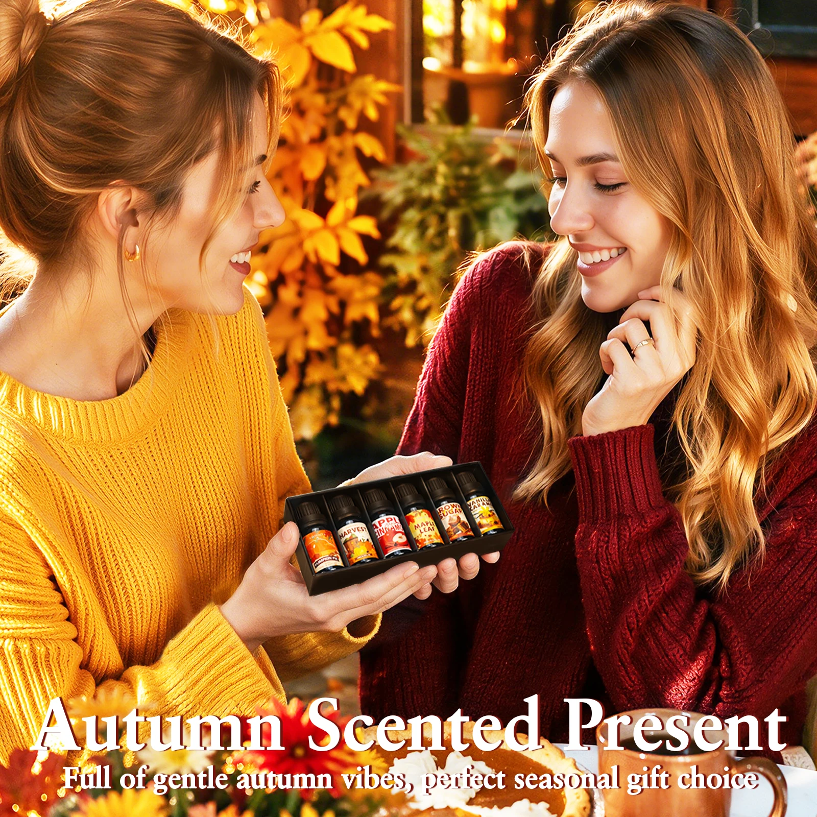 6PC/1Set Autumn Fragrance Oils Warm Scent Fall Fragrance Oil Set For Diffuser Humidifier Car DIY Candle Thanksgiving Gift Set - Image 6