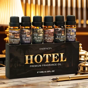 6PC/1Set Hotel Fragrance Oils Gifts Box Candle Making 5 Star Hotel Reed Diffuser Oil Gift to Friends