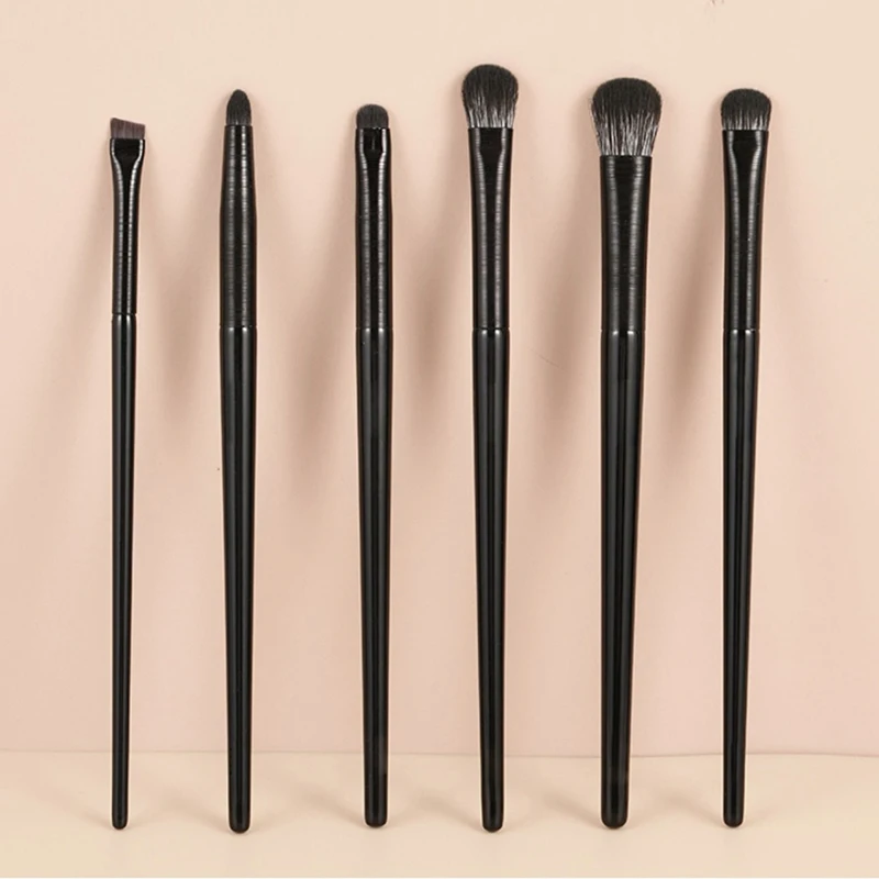 6PCS Eyes Makeup Brushes Set Professional Soft Contouring Eyeshadow Eyeliner Eyebrow Brush Women Facial Beauty Cosmetic Tool - Image 4