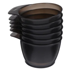 6Pcs Plastic Hair Dye Bowls Stackable Mixing Bowls for Hair Color Application Efficient Coloring Tool Kit Home and Salon Use
