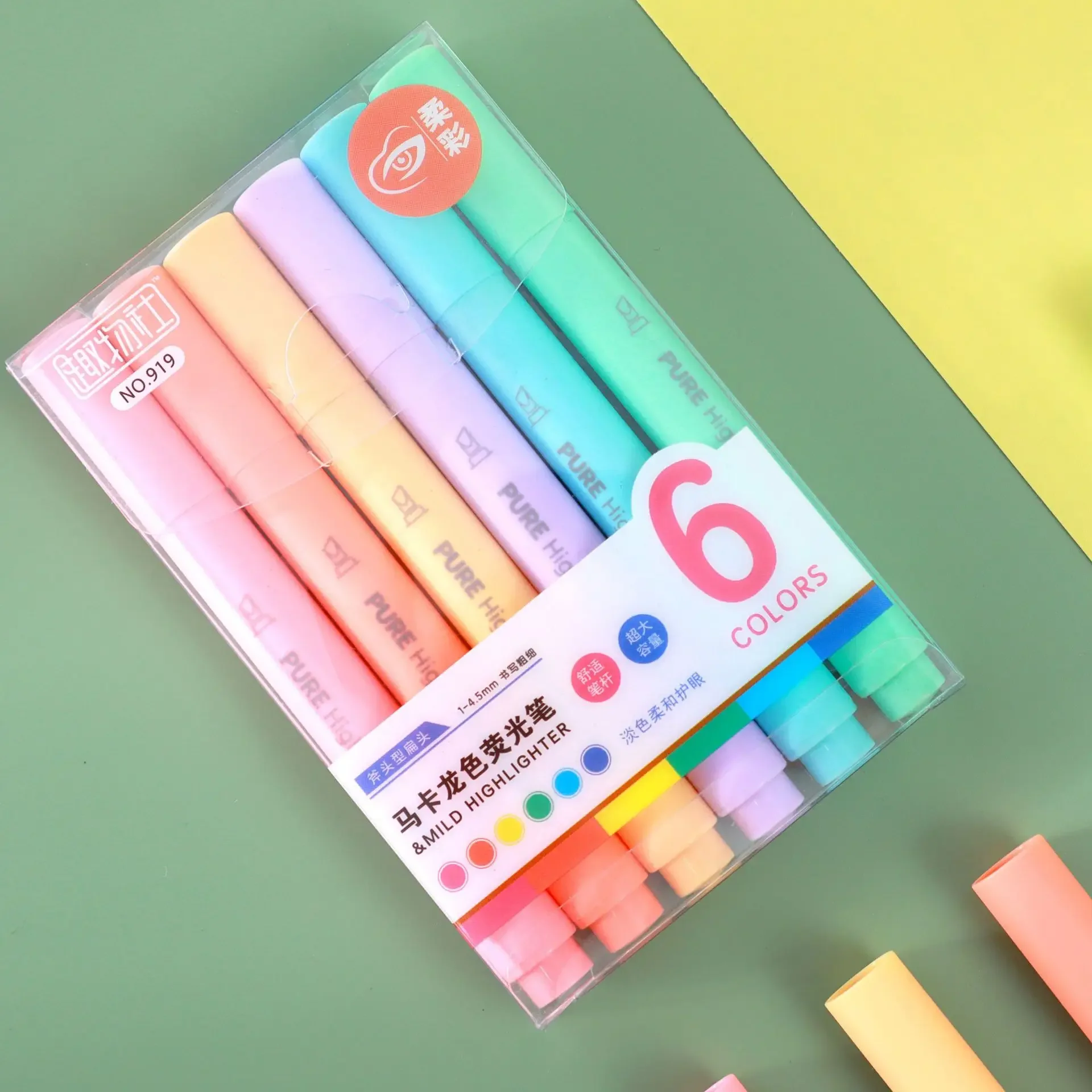 6Pcs/set Pastel Color Macaron Highlighter Pen Marker Pens Fluorescent Pen Drawing Highlighters Cute Stationery School Supplies - Image 6