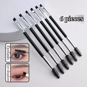 6pcs makeup brushes double-headed multi-functional eye makeup brush eyeliner brush eyebrow brush eyelash brush