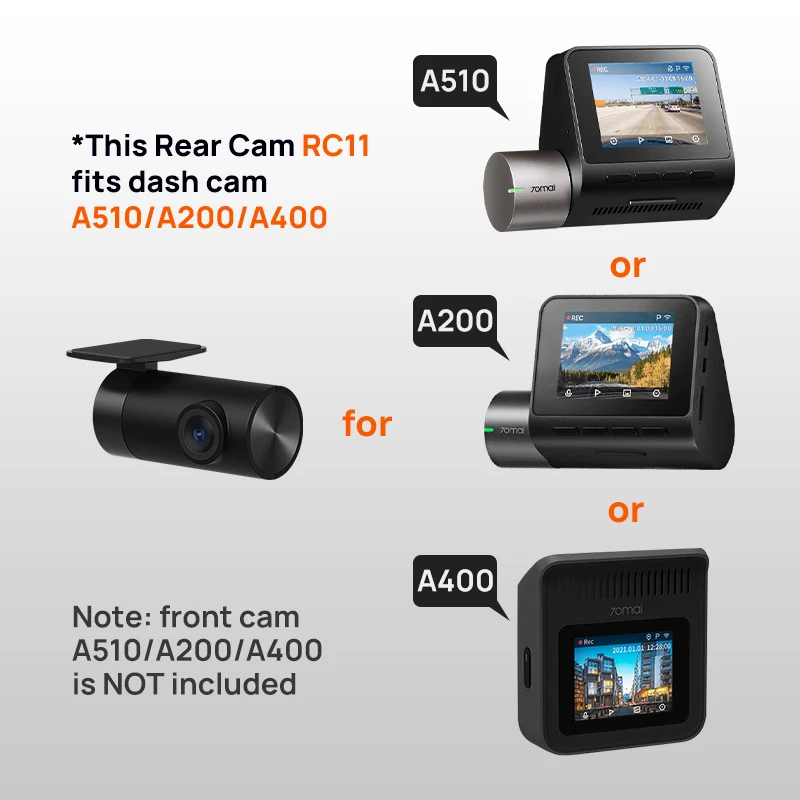 70mai Rear Cam RC06 RC11 RC12 RC14 RC21 RC22 RC24 RC41 Interior Cam FC02 for A800S A800SE A810S A900 T800E T800 A810Lite A210Car - Image 6