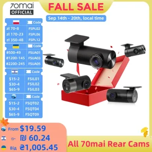 70mai Rear Cam RC06 RC12 RC14 RC22 RC24 RC41 Interior Cam FC02 for 70mai Dash Cam Dual-Channel Recording Parking Recording