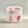 8 PCS Mini Office Supplies Set with Portable Case - Including Scissors Tape Box Pencil Case Puncher and Staples