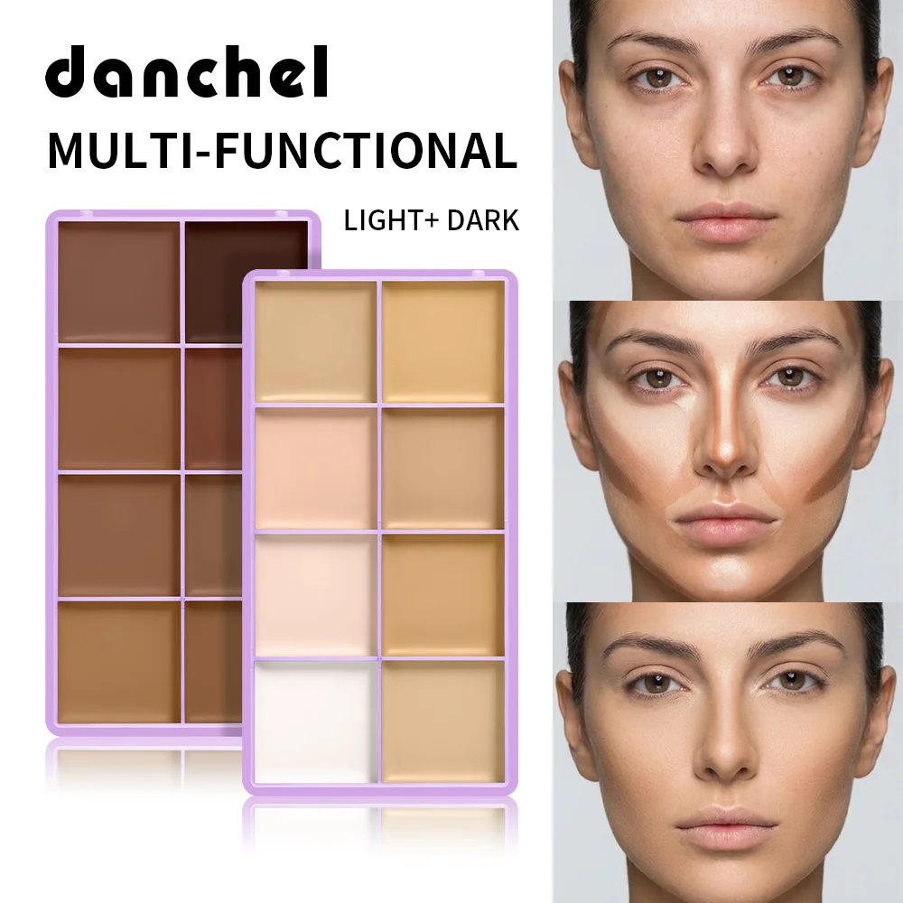 8 Shade Soft Matte Cream Concealer Palette Full Coverage Fade Dark Circles Blemishes Waterproof Long Lasting Oil Control Makeup - Image 3