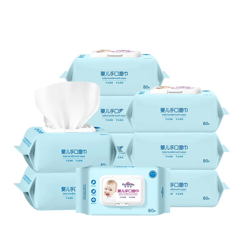 80pcs Baby Specific Cleaning Wipes Baby Hand and Mouth Wet Wipes Portable Moisturizing Face and Hand Wipes On the Go Skin Care - Image 2