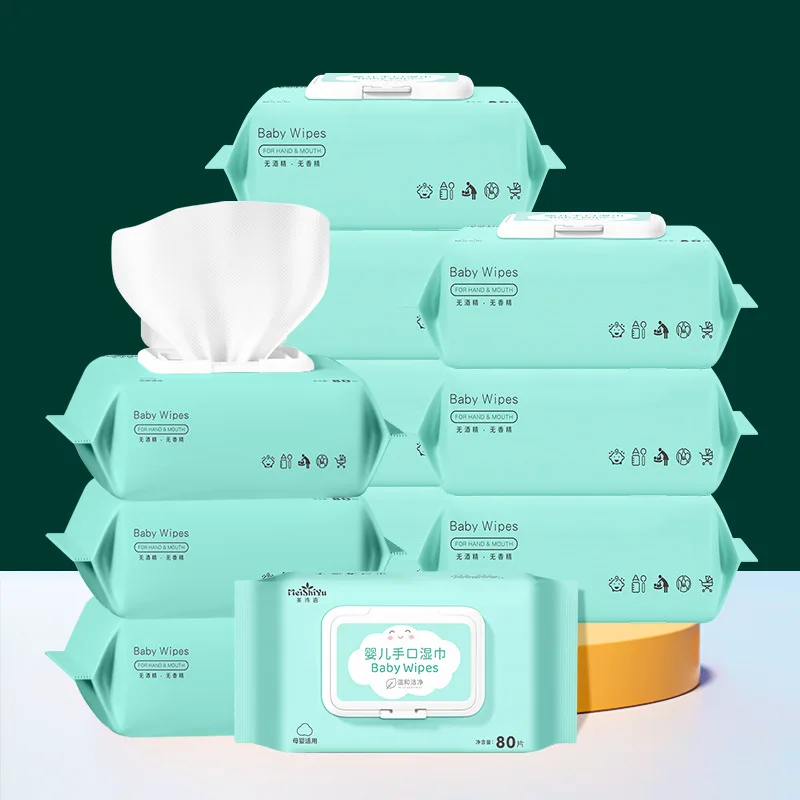 80pcs Baby Specific Cleaning Wipes Baby Hand and Mouth Wet Wipes Portable Moisturizing Face and Hand Wipes On the Go Skin Care - Image 4