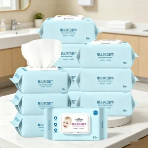 80pcs Portable Baby Hand Mouth Wet Wipes Moisturizing Gentle Cleaning Wipes For Face Hand Outdoor On The Go Skin Care For Infant