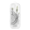 8PCS/Set Plastic Ruler Compasses Set Eraser Transparent Protractor Set Square Straight Ruler Drawing Tool School Office