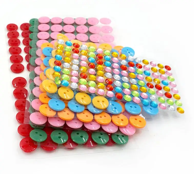 8Pcs/5pcs Kids DIY Button Stickers Drawing Toys Handmade School Art Class Painting Drawing Craft Toys Children Early Educational - Image 3