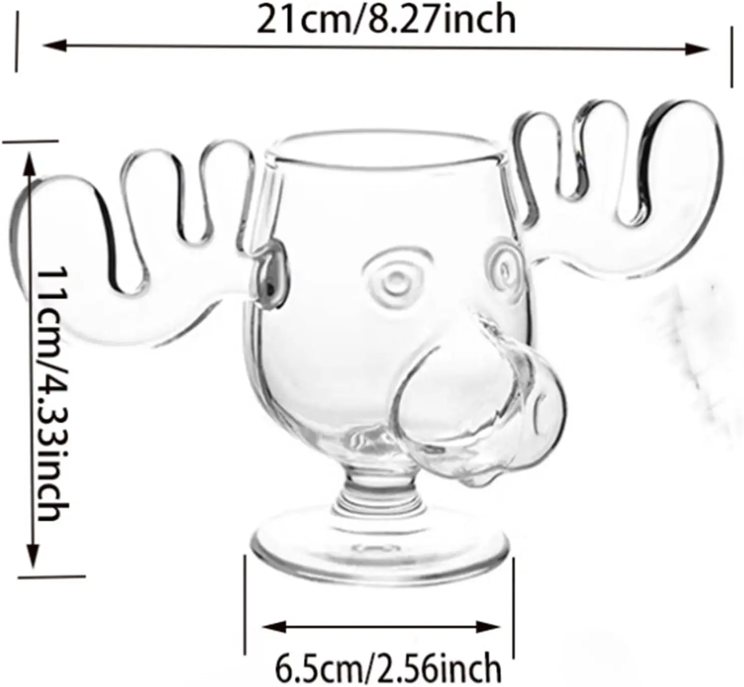 8oz 240ml Christmas Vacation Moose Mug Or Cat Spoon Xmas Reindeer Head Creative Elk Glass Wine Beer Water Juice Milk Cup Gifts - Image 4