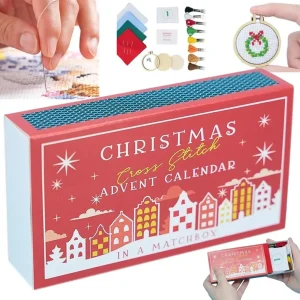 @2026 HOT SALES Advent Calendar at Christmas Cross Point Countdown Embroidery Kit Motifs for Beginner Lovers Christmas gift