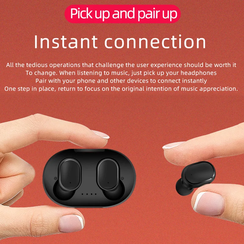 A6s TWS Bluetooth Earphones In Ear Bluetooth 5.0 Running Sports Stereo Buttons Mini Pods With Microphone Wireless Headphones - Image 5