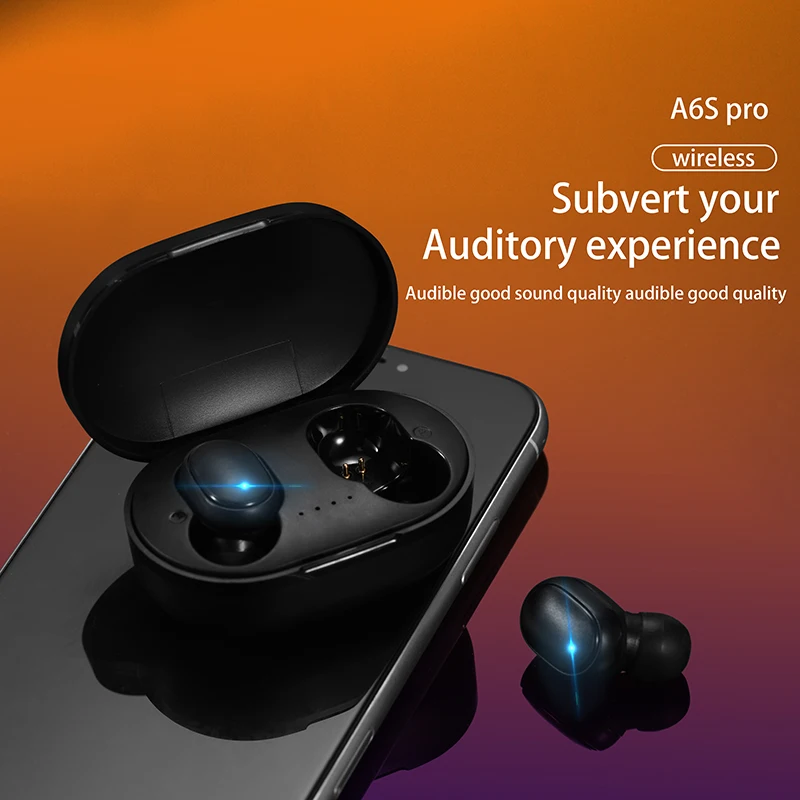 A6s TWS Bluetooth Earphones In Ear Bluetooth 5.0 Running Sports Stereo Buttons Mini Pods With Microphone Wireless Headphones - Image 4
