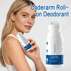 AHA BHA Underarm Roll On Deodorant 50ml Exfoliating Brightening Odor Control Fragrance Essence for Sensitive Skin Body Care