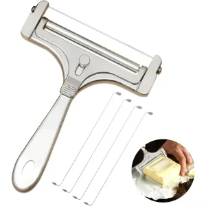 Adjustable Cheese Slicer Thickness Butter Cutter Soft and Semi-Hard Kitchen Cooking Cheddar Grater Stainless Steel Gadgets