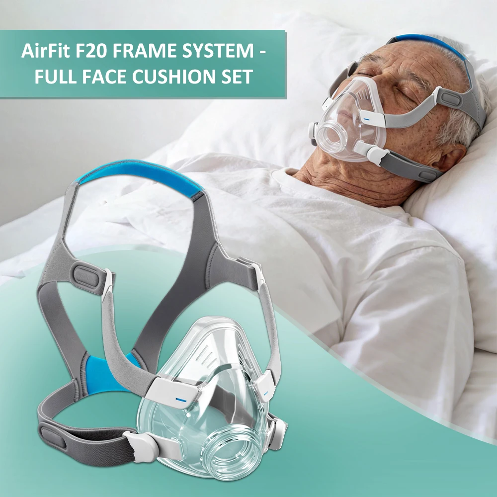 AirFit F20 Replacement Mask Set Complete Replacement Kit for AirFit F20 Full Face Masks with Cushion, Headgear, Frame and Clips