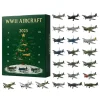 Aircraft Calendar Advent 24 Days Christmas Countdown Calendar With 24 2D Warbirds Christmas Pendant Acrylic Decorative Charm