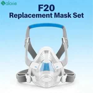All-in-One AirFit F20 Replacement Mask Set with Memory Foam Cushion - Headgear, Frame, Clips, and Essential Accessories Included
