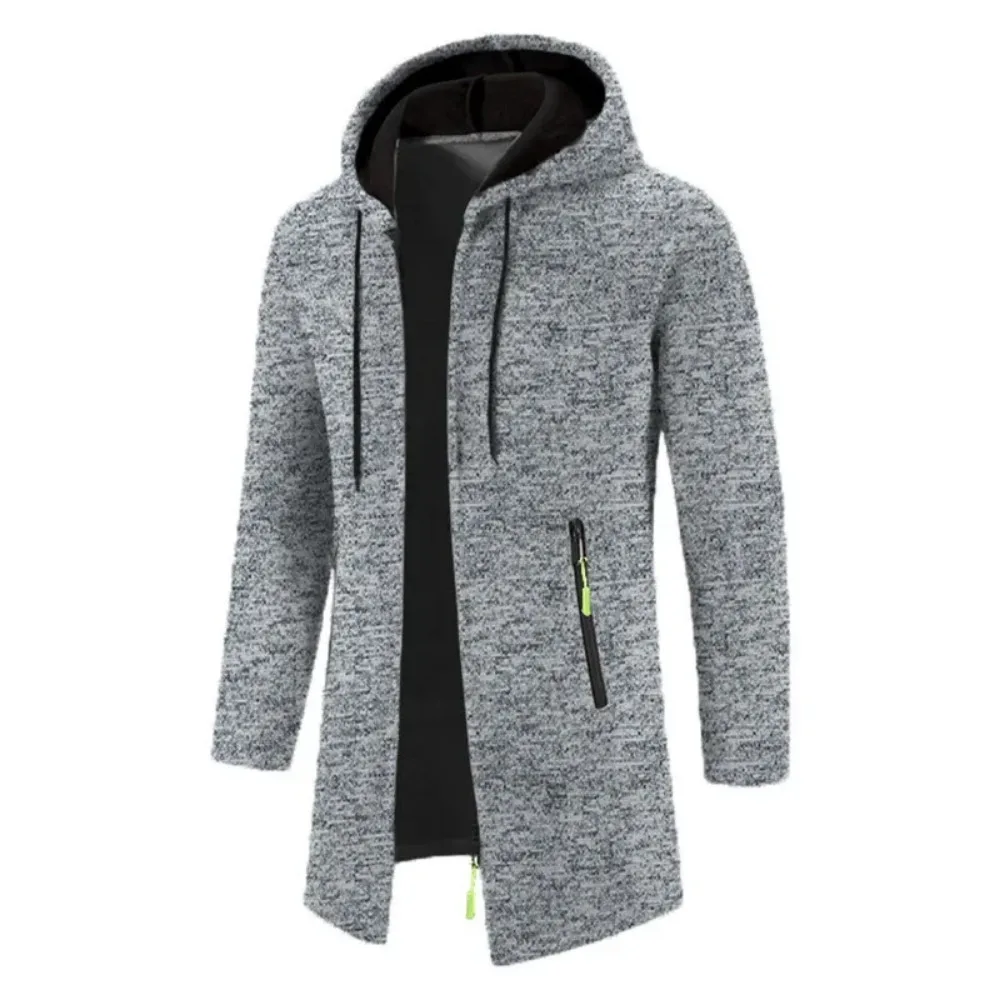 Autumn Men's Long Sleeve Sweatshirts for Men with Zipper Hooded Mens Oversize Winter Top Jacket Coat Warm Streetwear - Image 2