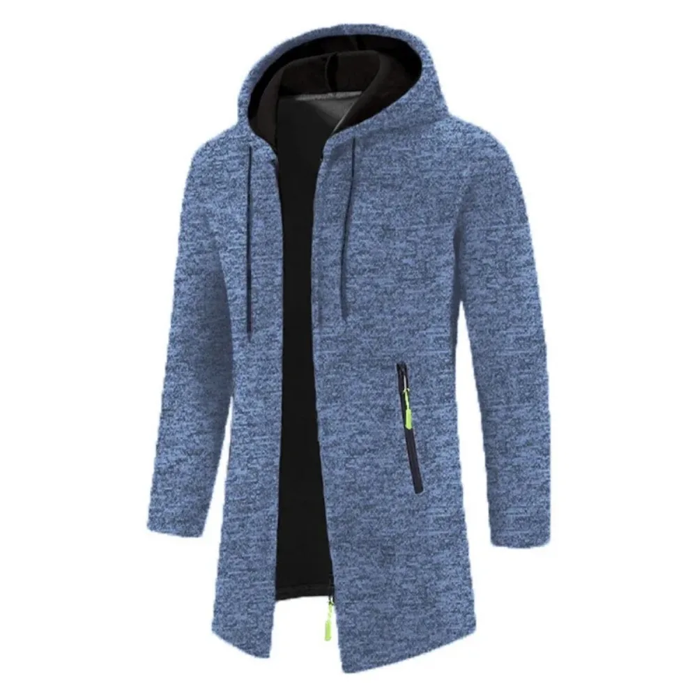 Autumn Men's Long Sleeve Sweatshirts for Men with Zipper Hooded Mens Oversize Winter Top Jacket Coat Warm Streetwear - Image 3