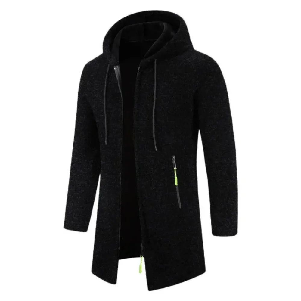 Autumn Men's Long Sleeve Sweatshirts for Men with Zipper Hooded Mens Oversize Winter Top Jacket Coat Warm Streetwear - Image 4