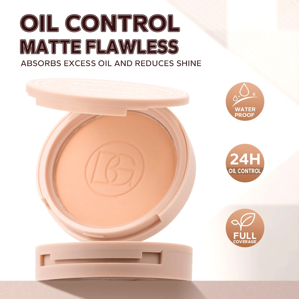 BEAUTY GLAZED Oil Control Matte Face Powder Long Lasting Flawless Setting Powder Face Makeup With Mirror - Image 2