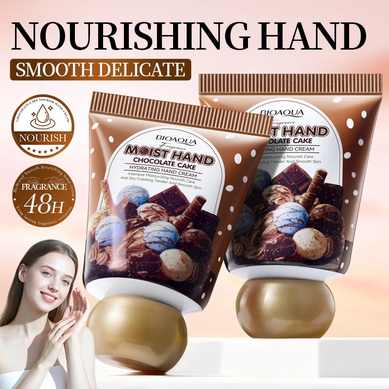BIOAQUA Chocolate Hand Cream Moisturizing Nourishing Anti-aging Anti Wrinkles Whitening Creams Hands Skin Care Products - Image 2