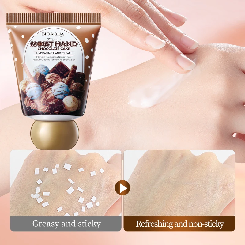 BIOAQUA Chocolate Hand Cream Moisturizing Nourishing Anti-aging Anti Wrinkles Whitening Creams Hands Skin Care Products - Image 4