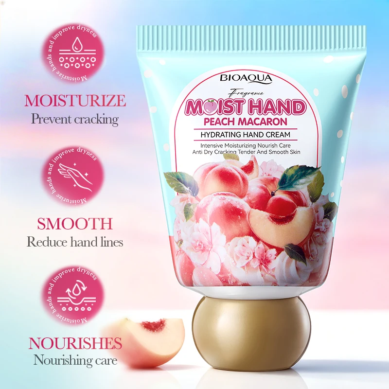 BIOAQUA Honey Peach Hand Cream Moisturizing Nourishing Anti-aging Anti Wrinkles Whitening Creams Hands Skin Care Products