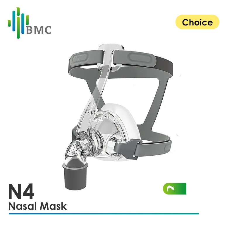 BMC CPAP Mask N4 Nasal Mask CPAP Mask Sleep Mask with Headgear S/M/L Different Size Suitable For CPAP Machine Connect Hose