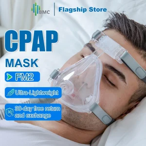 BMC FM2 CPAP Full Face Mask for Sleep Apnea Anti Snoring Interface Ultra Lightweight Comfortable Resmed Philips Compatible Mask