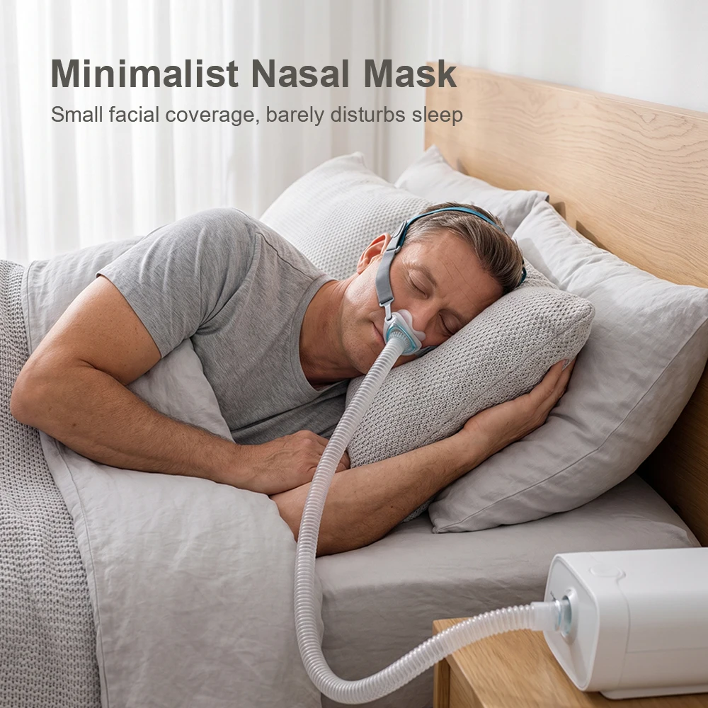 BMC P6 Nasal Pillow CPAP Mask 3 Sizes Fitpack Ultra-Quiet 18dB Lightweight Adjustable Headgear for Sleep Apnea - Image 6