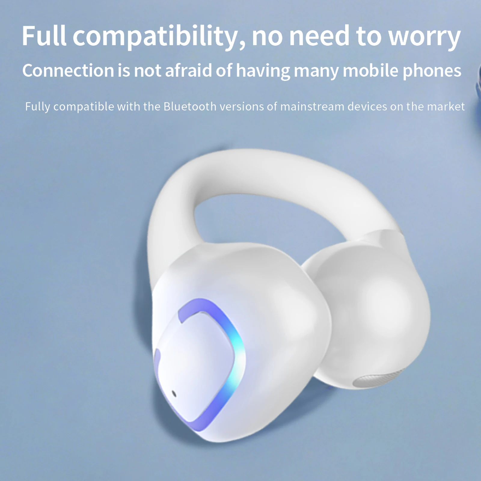 BT 5.4 Wireless Mini Single Earbud IPX5 Waterproof Noise Canceling Earphones Multi-Purpose Stereo BT Earbuds for Home & Office - Image 3