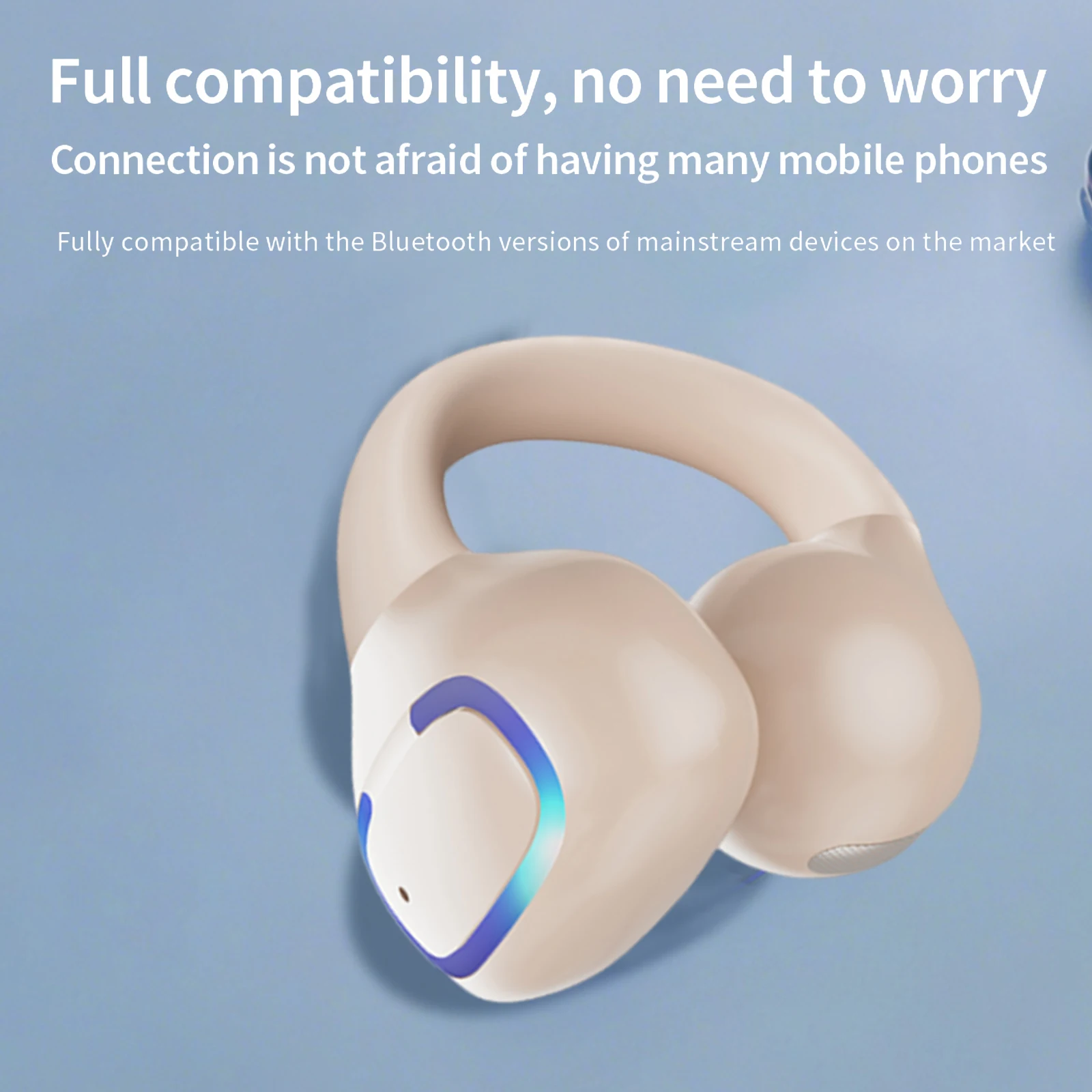 BT 5.4 Wireless Mini Single Earbud IPX5 Waterproof Noise Canceling Earphones Multi-Purpose Stereo BT Earbuds for Home & Office - Image 4