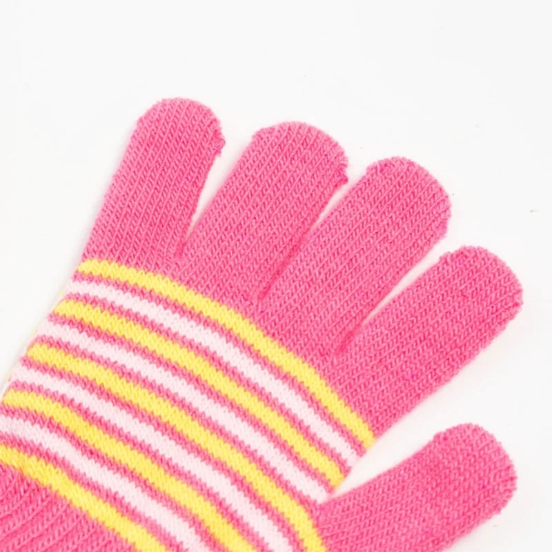 Baby Boys Girls Full Finger Gloves Winter Knitted Stripe Mitten Kids Outdoor Gloves for 1 2 3 4 5 Years Old Children Accessories - Image 5