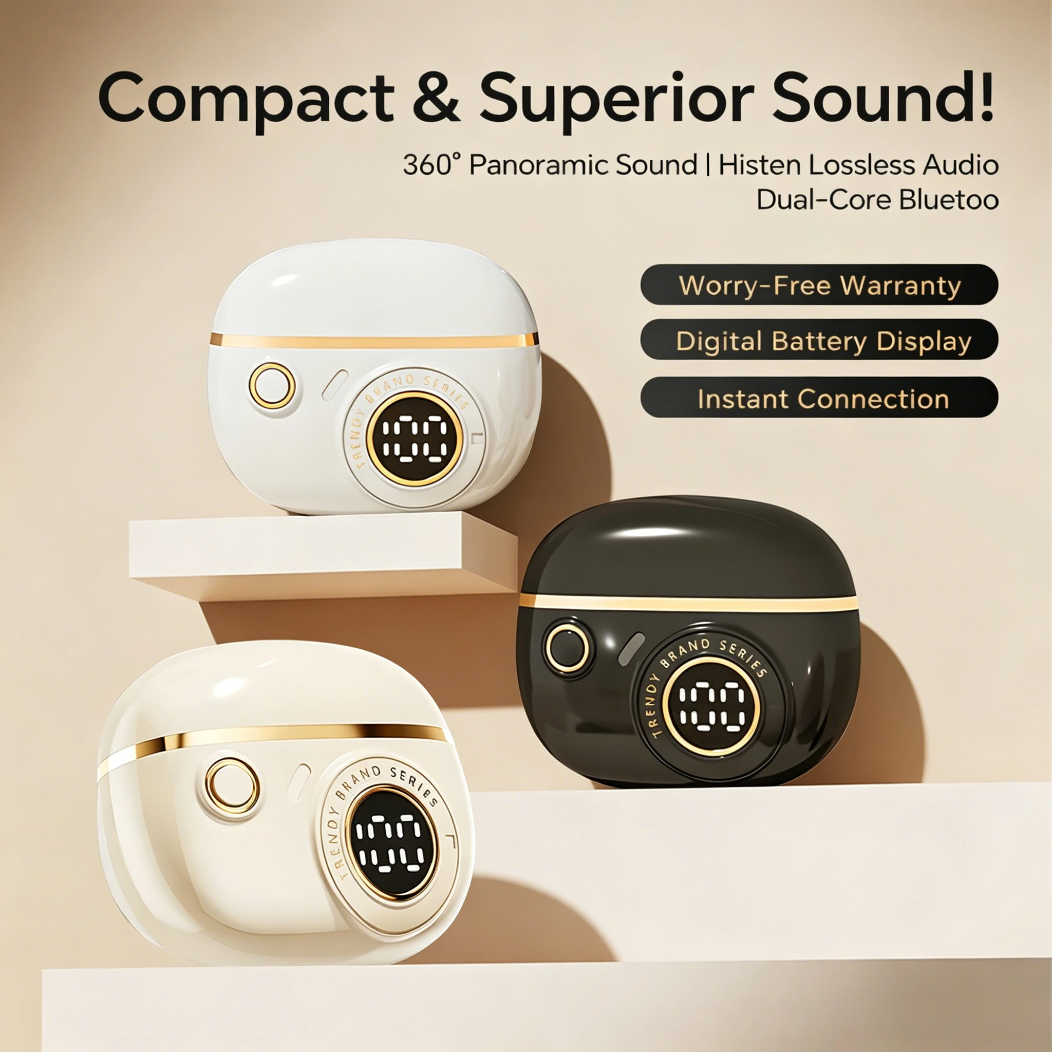 Balanced Armature TWS True Wireless Earbuds Noise Isolation In-Ear Gaming Bluetooth Headphones with Charging Case - Image 4