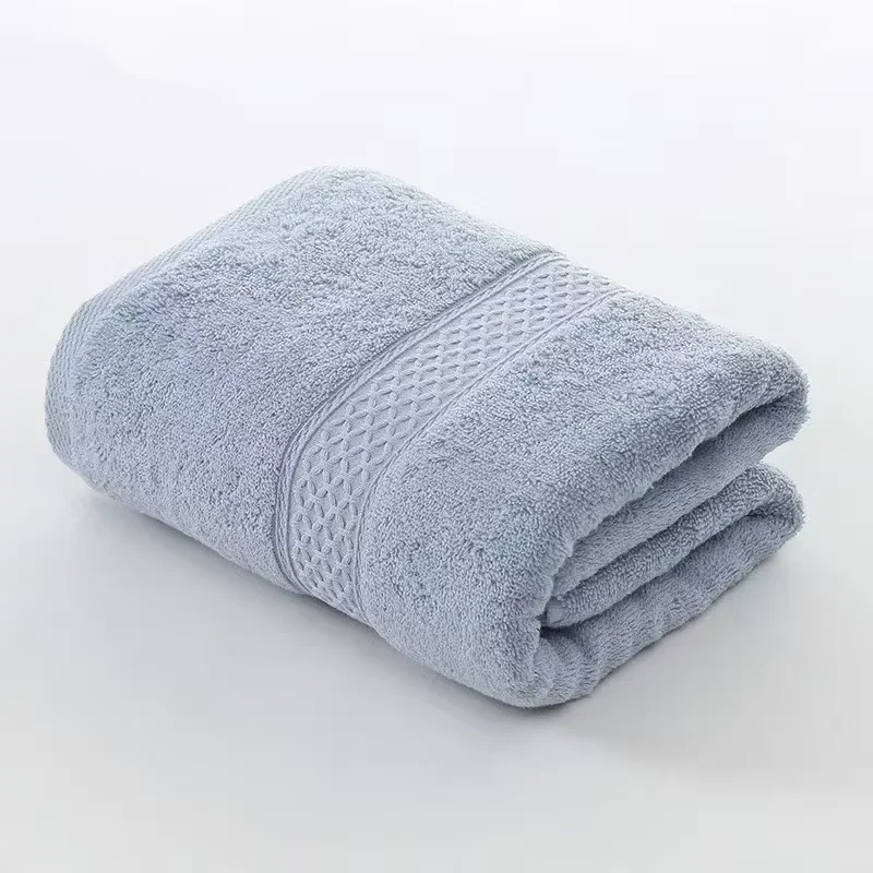 Bath Towel Washcloth Cotton Towel Solid Color Soft Absorbent Towels Multipurpose Use For Hotel Bathroom - Image 2