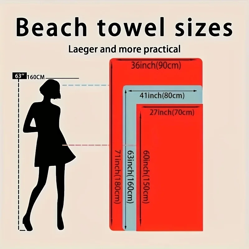 Beach Towel Printed Beach Mat Summer Gift Resort Pool Bath Fabric Decor - Image 5