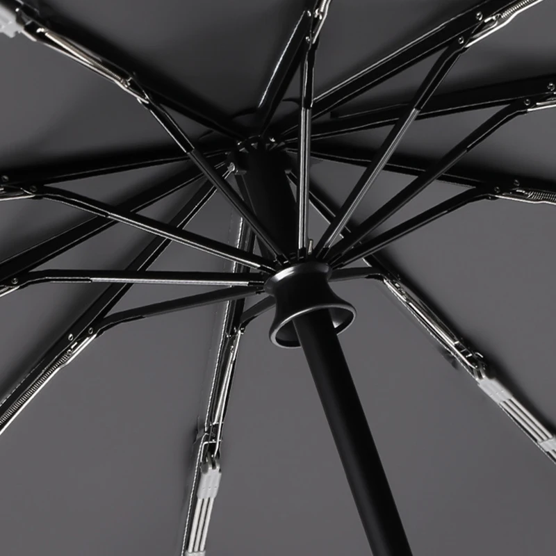 Big Windproof Strong Umbrella with Reflective Stripe Reverse Automatic Fold UV Umbrella for Rain Sun Carabiner Handle Luxury - Image 6