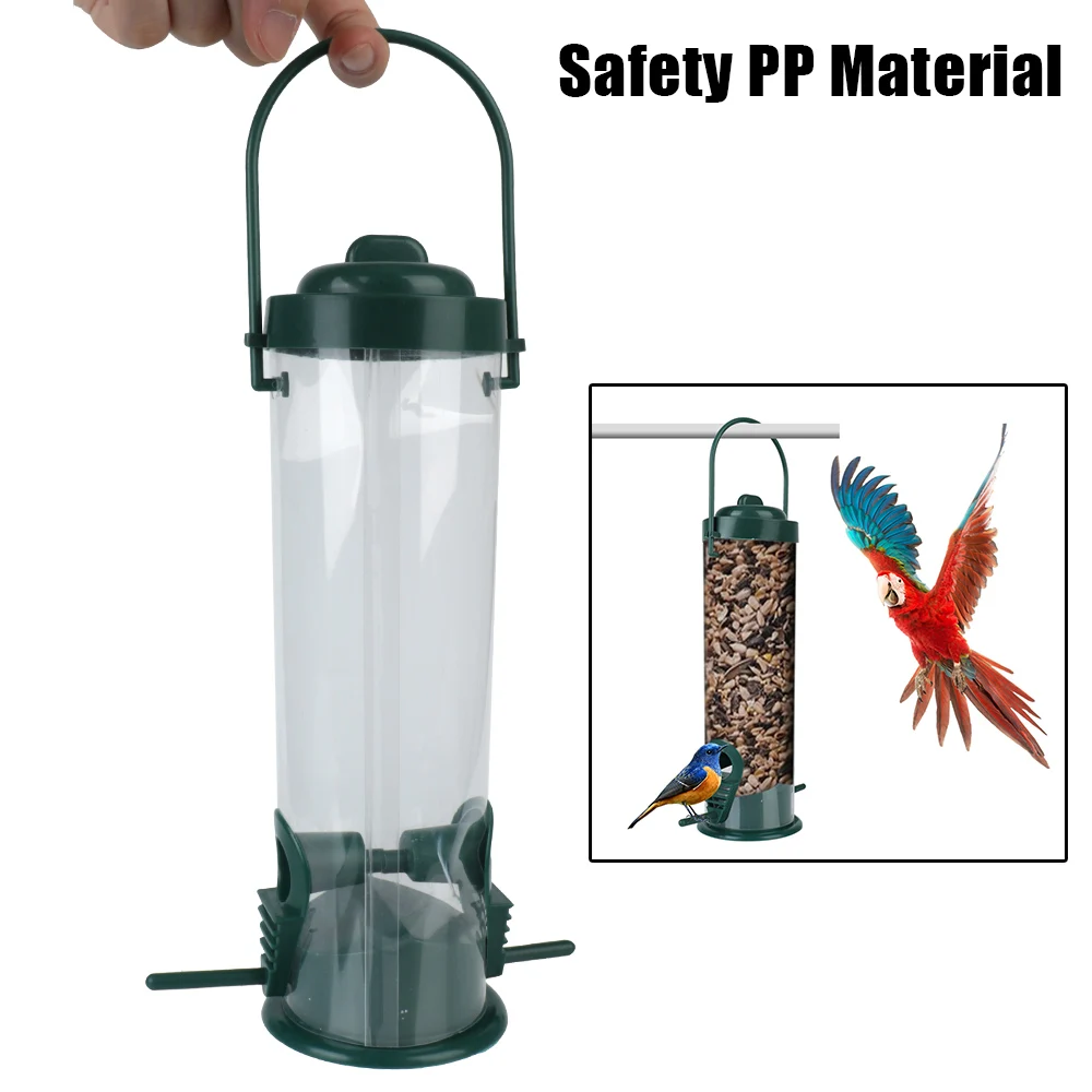 Bird Feeder Outdoor Decoration Wild Bird Seed Feeder Bird Feeding Tool Bird Tableware Hanging Garden Paddock - Image 4