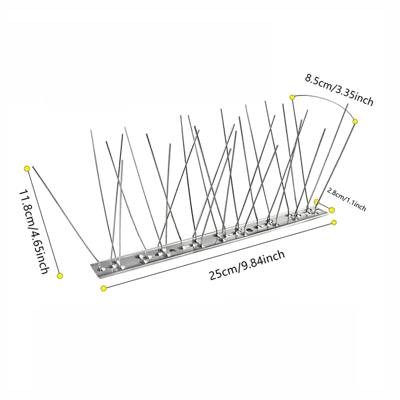 Bird Spikes Repellent Supplies Against Pigeons Crows Repeller Outdoor Defense Scare Birds Garden Scarecaper Outside Anti Gadgets - Image 3