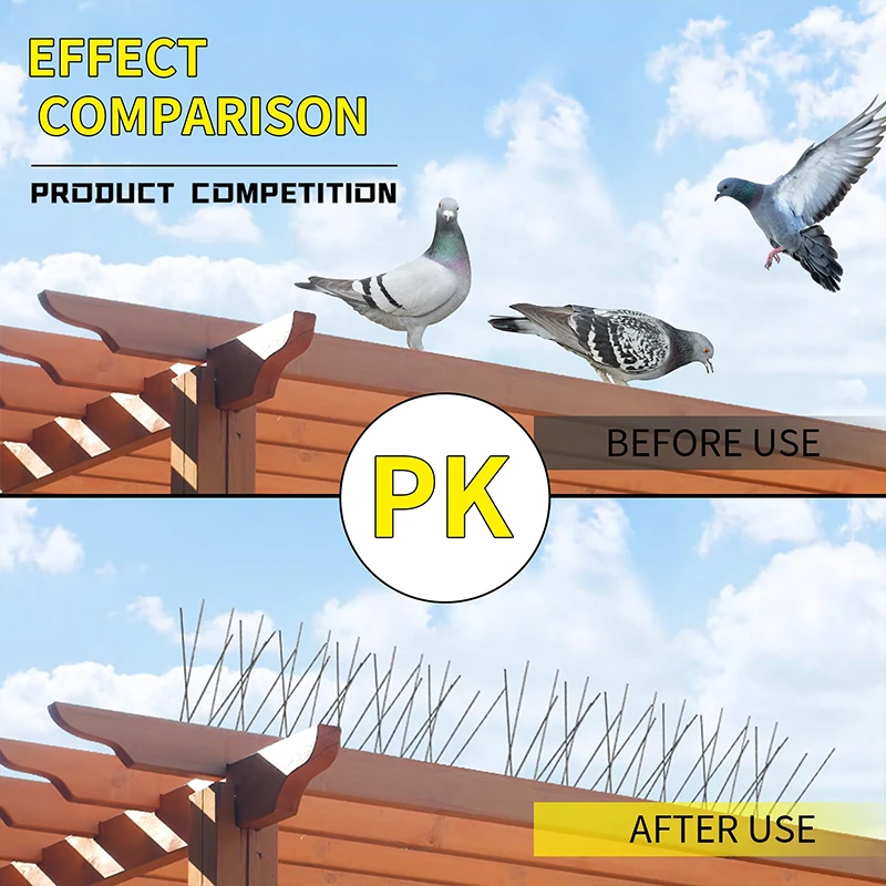 Bird Spikes Repellent Supplies Against Pigeons Crows Repeller Outdoor Defense Scare Birds Garden Scarecaper Outside Anti Gadgets - Image 5