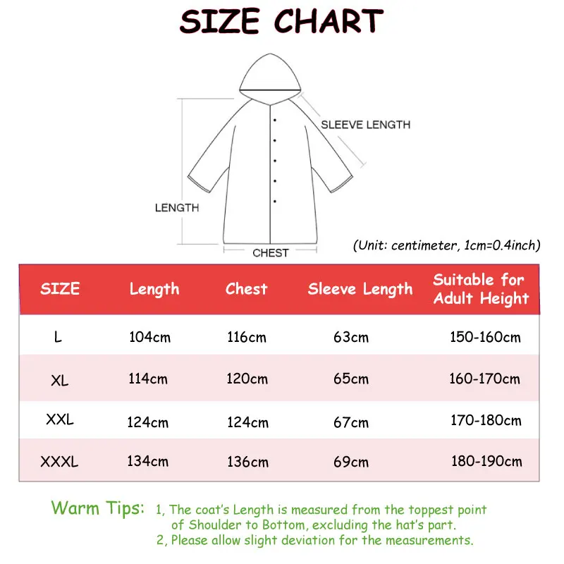 Black Fashion Adult Waterproof Long Raincoat Women Men Rain Coat Hooded For Outdoor Hiking Travel Fishing Climbing Thickened - Image 6