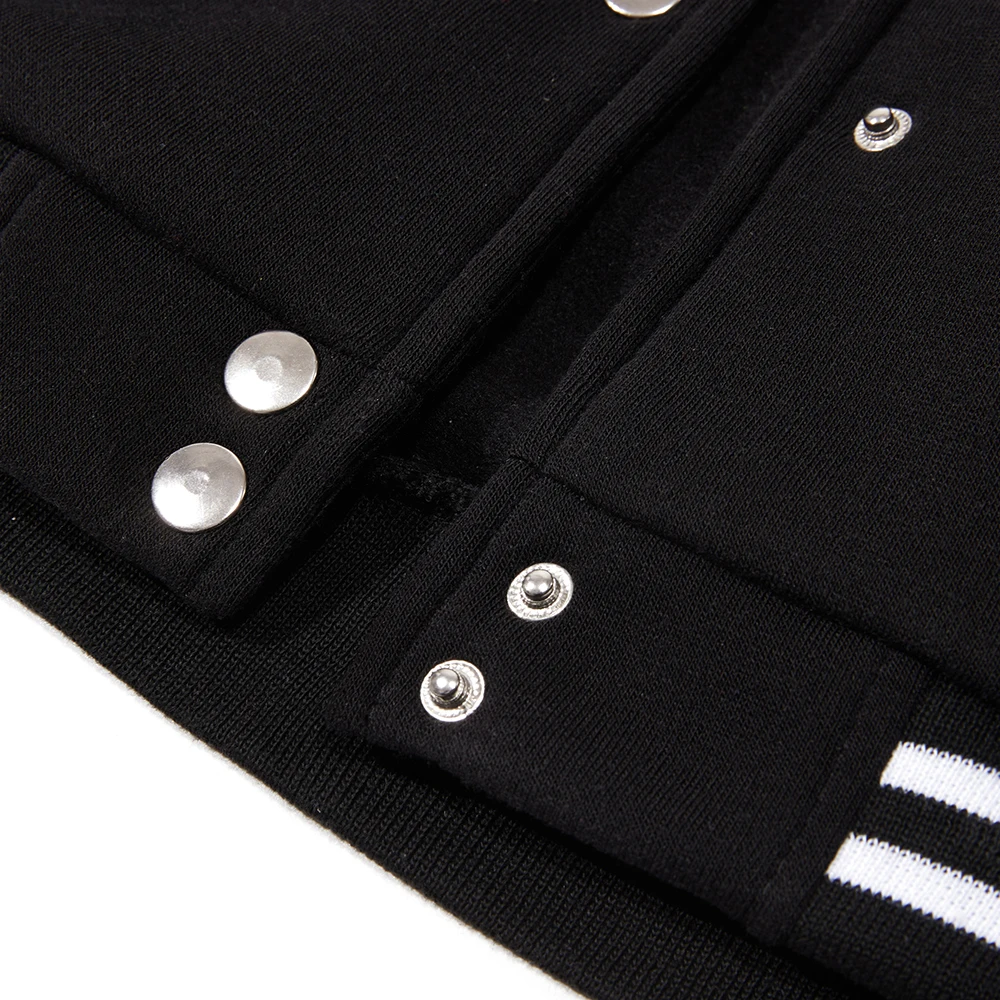 Black Gray White Solid Color Jacket Loose Oversize S-5XL Clothes Men Women Baseball Uniform Street Coat Warm Fleece Soft Jackets - Image 6