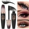 Black Mascara Thickening - Long-Lasting, Volumizing , Fiber Formula with 360° Spiral Brush Waterproof Liquid Fiber Mascara