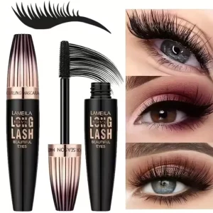 Black Mascara Thickening - Long-Lasting, Volumizing , Fiber Formula with 360° Spiral Brush Waterproof Liquid Fiber Mascara