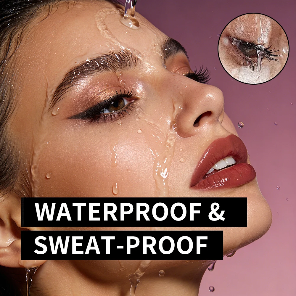 Black Waterproof Mascara 4D Lengthening Curling Volumizing Eyelash Extension Smudge Proof Long Lasting Korean Eye Makeup - Image 4